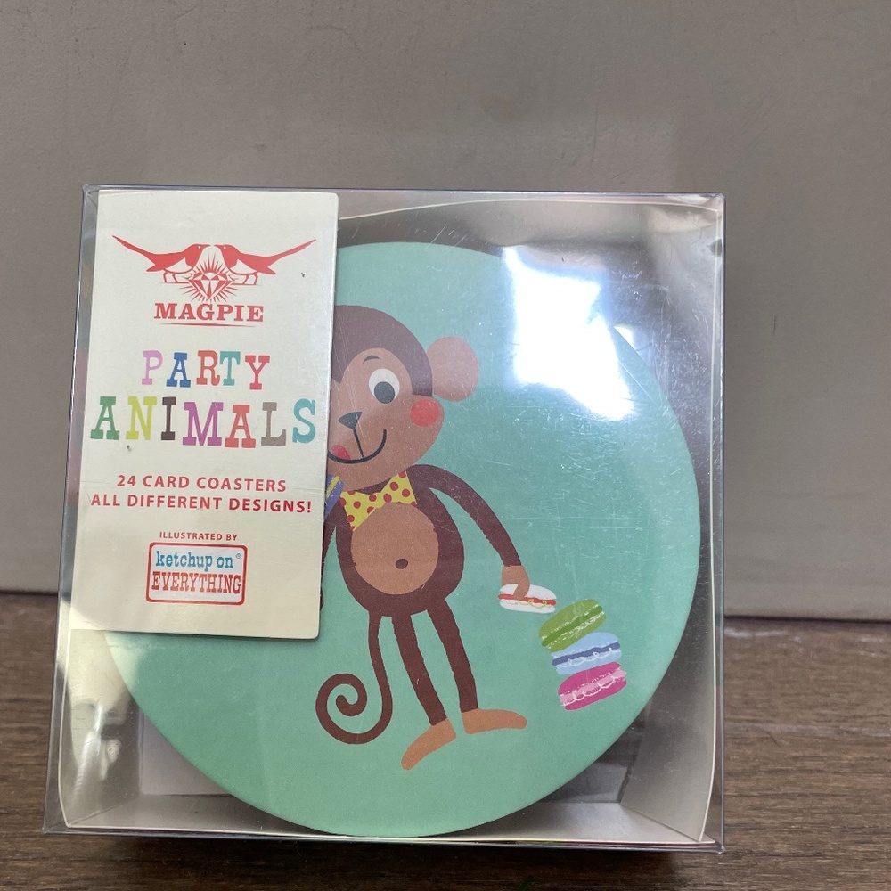 Magpie, “Party Animal” Coasters- 24 Count